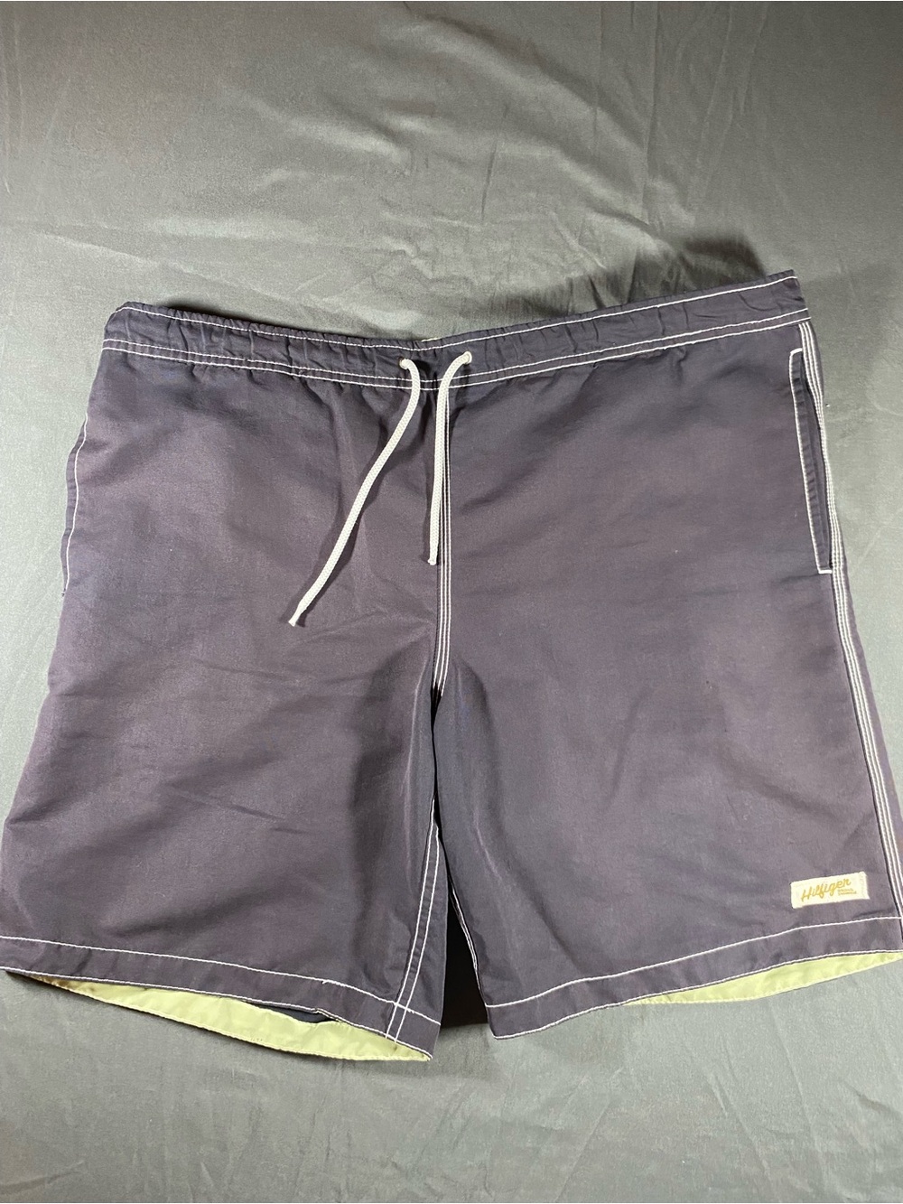 Tommy Hilfiger Navy Blue Swim Shorts with White Drawstring